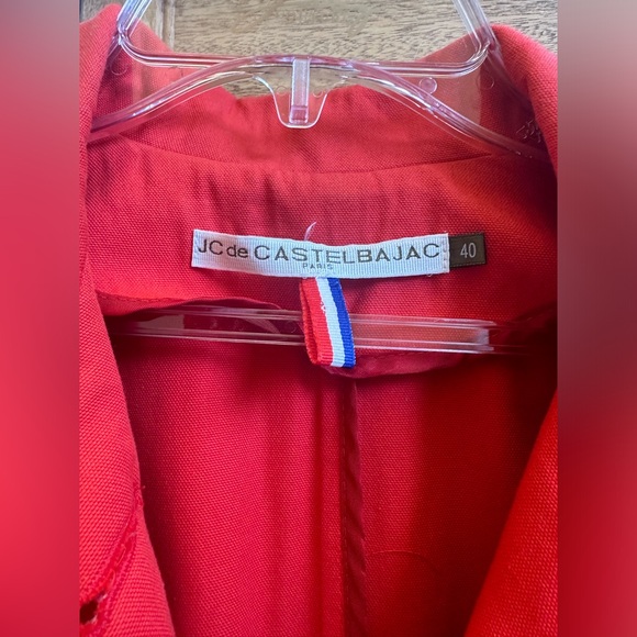 Jean-Charles de Castelbajac Red Coat wt gold buttons Size 40 - Picture 2 of 9